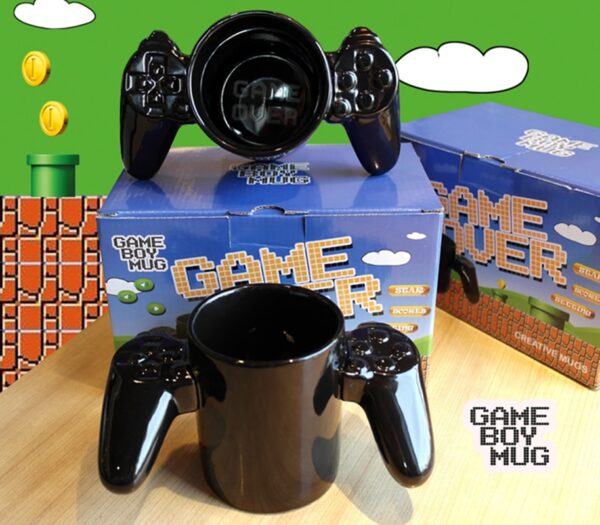 1 Pcs Creative Gamepad Cup personalized shape coffee milk Boy Game Over mugs Gamepad Controller Coffee 1