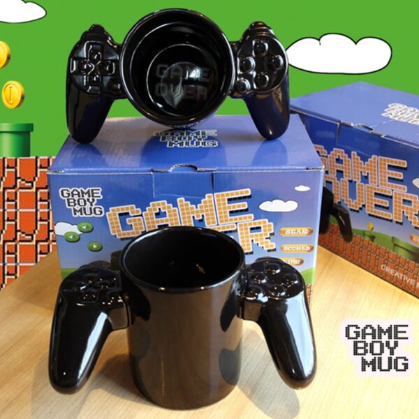 1 Pcs Creative Gamepad Cup personalized shape coffee milk Boy Game Over mugs Gamepad Controller Coffee 1
