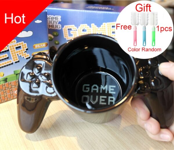 1 Pcs Creative Gamepad Cup personalized shape coffee milk Boy Game Over mugs Gamepad Controller Coffee