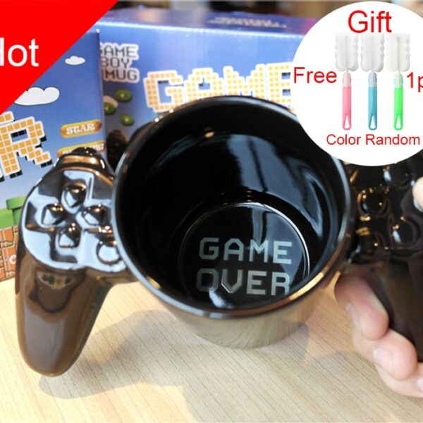 1 Pcs Creative Gamepad Cup personalized shape coffee milk Boy Game Over mugs Gamepad Controller Coffee