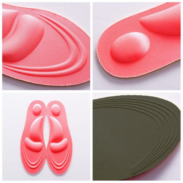 1 pair 4D Sponge Soft Insole High Heel Shoe Pad Pain Relief Insert Cushion Pad 4D 3