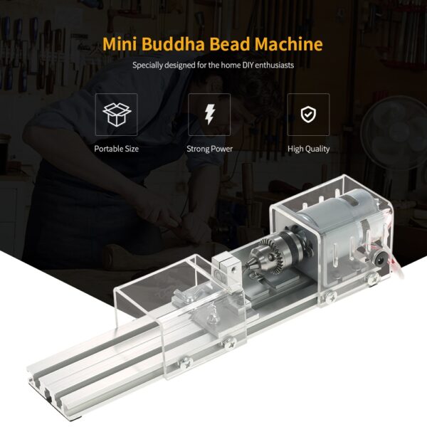 100W cnc Mini Lathe Machine Tools DIY Woodworking Wood lathe Milling machines Grinding Polishing Beads Drill 4