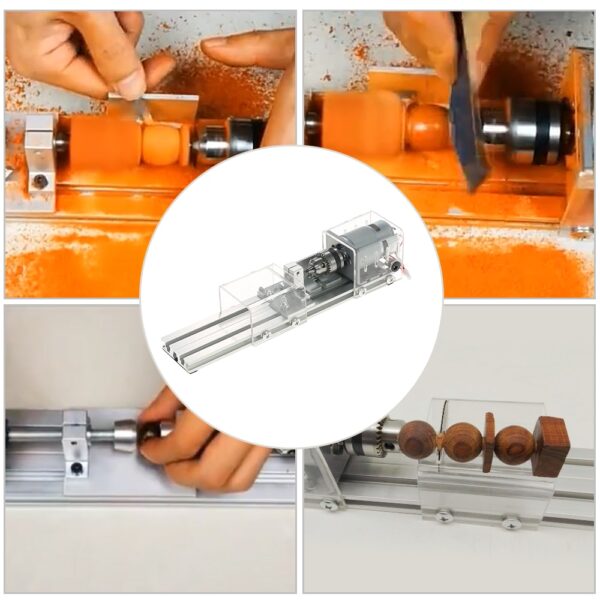 100W cnc Mini Lathe Machine Tools DIY Woodworking Wood lathe Milling machines Grinding Polishing Beads Drill 5