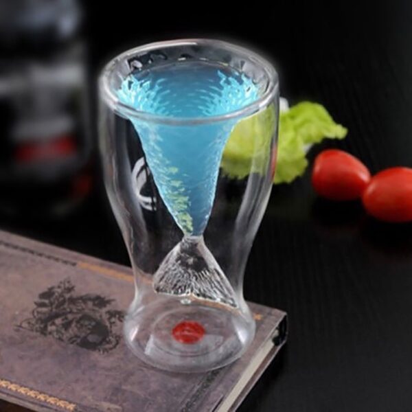 100ml Creative Crystal Mermaid Tail Cup Transparent Glass Fish Tail Practical Creative Wine Cup Heat resisting 4