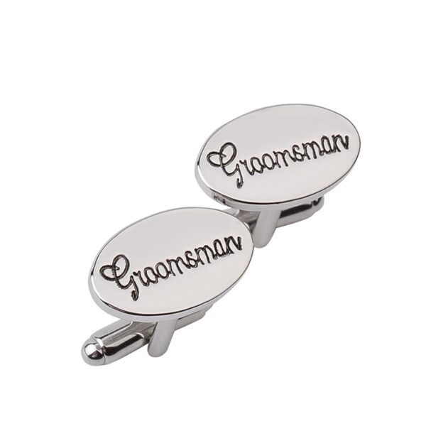 13 Style Men s Fashion Silver Oval Wedding Jewelry Cufflinks Groom Best Man Best Friend French 2