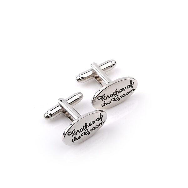 13 Estilo sa Lalaki nga Fashion Silver Oval nga Alahas sa Kasal Cufflinks Groom Best Man Best Friend French 3