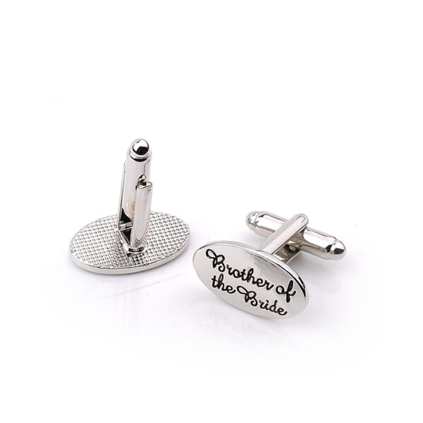 13 Estilo sa Lalaki nga Fashion Silver Oval nga Alahas sa Kasal Cufflinks Groom Best Man Best Friend French 4