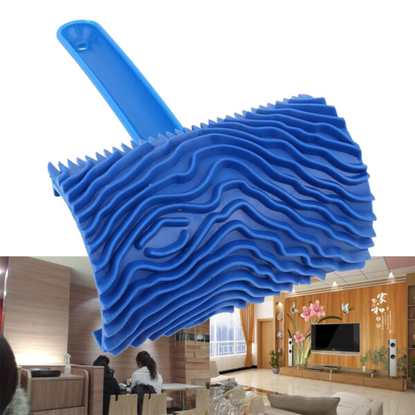 15 5CM x 10CM Rubber Wood Graining Pattern Wall Painting Decoration DIY Tool Blue Graining Painting 1