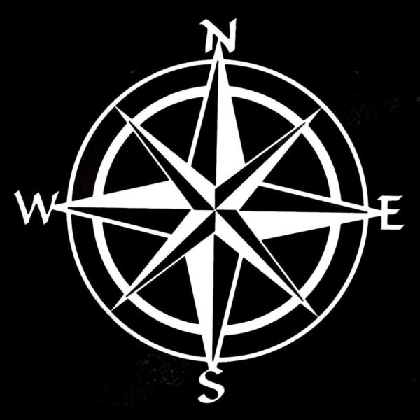 15cm 15cm Car Styling Compass Travel Wanderlust Direction NSWE Car Stickers C5 1956 1