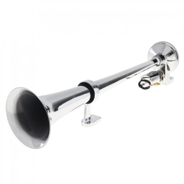 17Inch Chrome Plated ZINC Universal 150dB Super Loud Single Trumpet Car Air Operated Horn for Automobiles 2