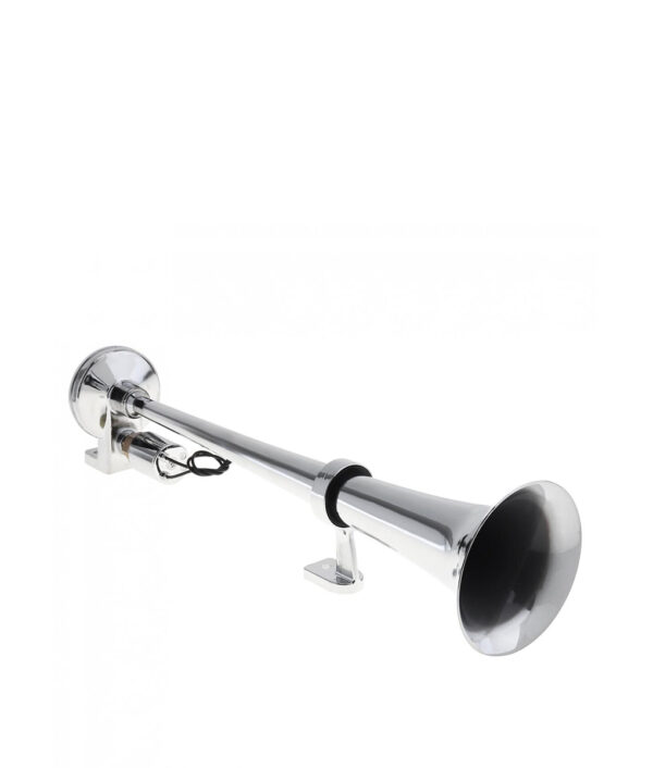 17Inch Chrome Plated ZINC Universal 150dB Super Loud Single Trumpet Car Air Operated Horn for Automobiles 3 1