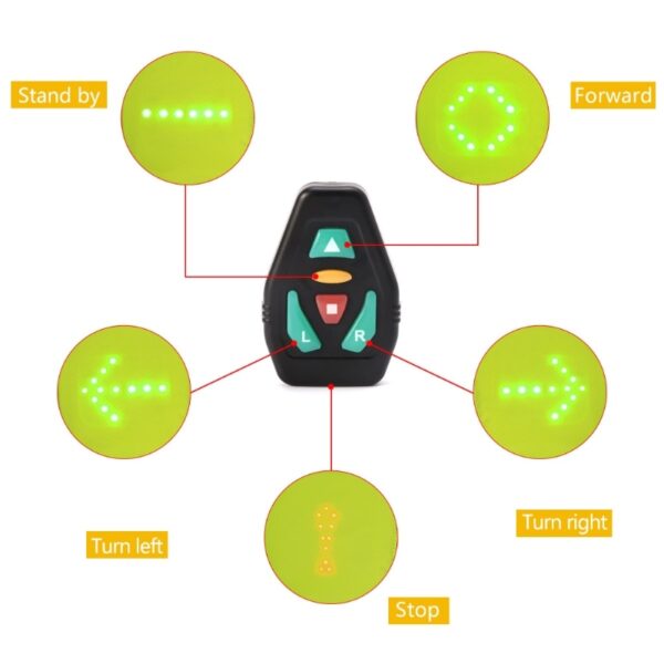 1PC Cycling Vest Outdoor Warning Light Safety Jacket Signal Wireless Remote Control Bike Accessories W20 2