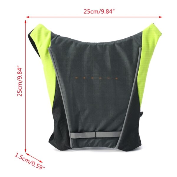 1PC Cycling Vest Outdoor Warning Light Safety Jacket Signal Wireless Remote Control Bike Accessories W20 4