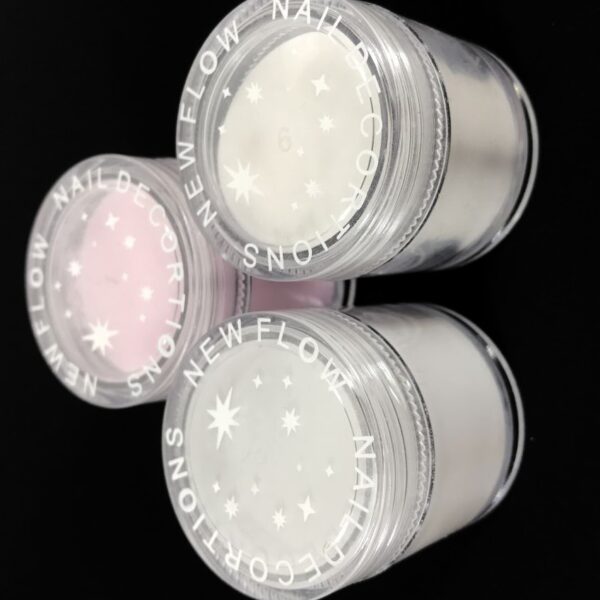 1pcs Clear Pink White Acrylic Powder Crystal Extended Nails Manicure Tips French Nail Art 3D Flower 3
