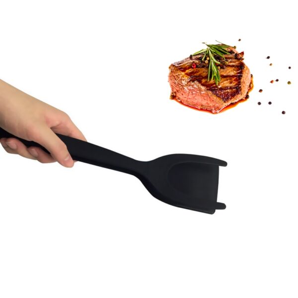 2 In 1 Grip and Flip Tongs Egg Spatula Tongs Clamp Pancake Fried Egg French Toast 4