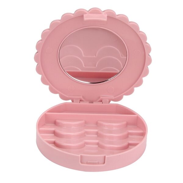 2017 Cute Bow False Eyelash Plastic Storage Box Makeup Cosmetic Mirror Case Organizer Organizador Household Organizer 1