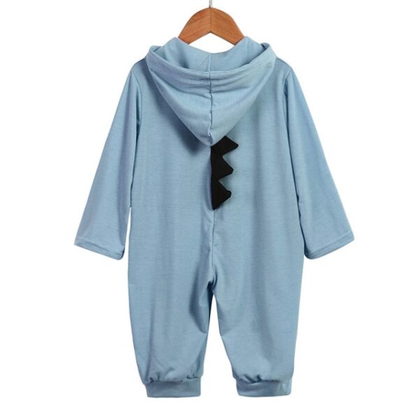 2017 Newborn Infant Baby Boy Girl Dinosaur Hooded Romper Jumpsuit Outfits Clothes