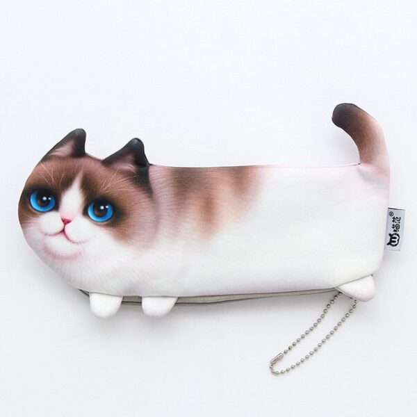 2018 NEW Kawaii Novelty Simulation Cartoon Cat Pencil Case Soft cloth School Stationery Pen Bag Gift 1.jpg 640x640 1