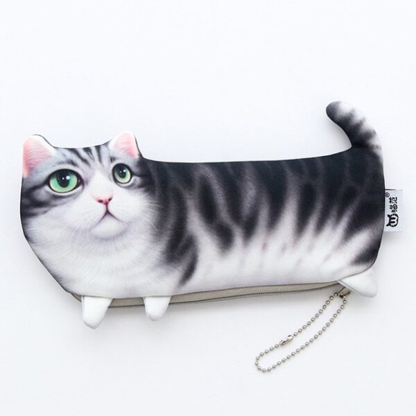 2018 NEW Kawaii Novelty Simulation Cartoon Cat Pencil Case Soft cloth School Stationery Pen Bag Gift 3.jpg 640x640 3