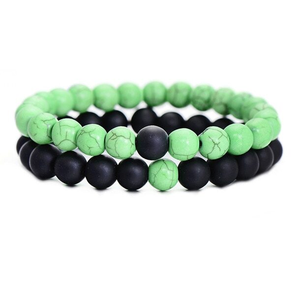 Conjunto de pulseiras de distância para casais, 2 peças, pedra natural clássica, branco e preto, yin yang, pulseiras com contas para 2.jpg 640x640 2