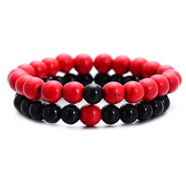 Conjunto de pulseiras de distância para casais, 2 peças, pedra natural clássica, branco e preto, yin yang, pulseiras com contas para 6.jpg 640x640 6