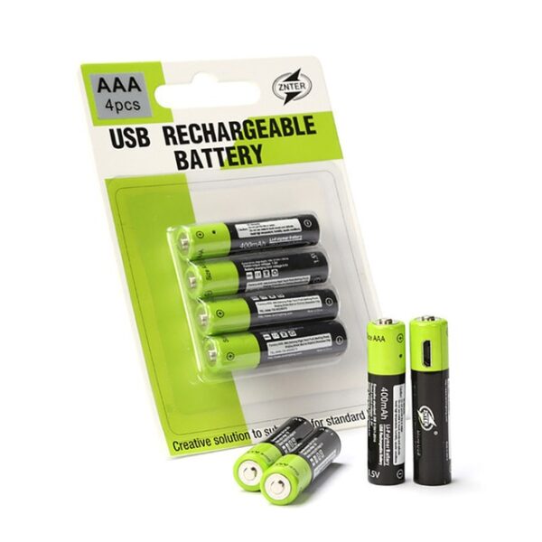 2pcs 4pcs ZNTER AAA Lithium Rechargeable Battery Accumulators 1 5V 400MAH li ion Battery Screwdriver Bateria 1.jpg 640x640 1