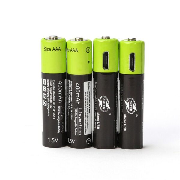 2pcs 4pcs ZNTER AAA Lithium Rechargeable Battery Accumulators 1 5V 400MAH li ion Battery Screwdriver Bateria 2