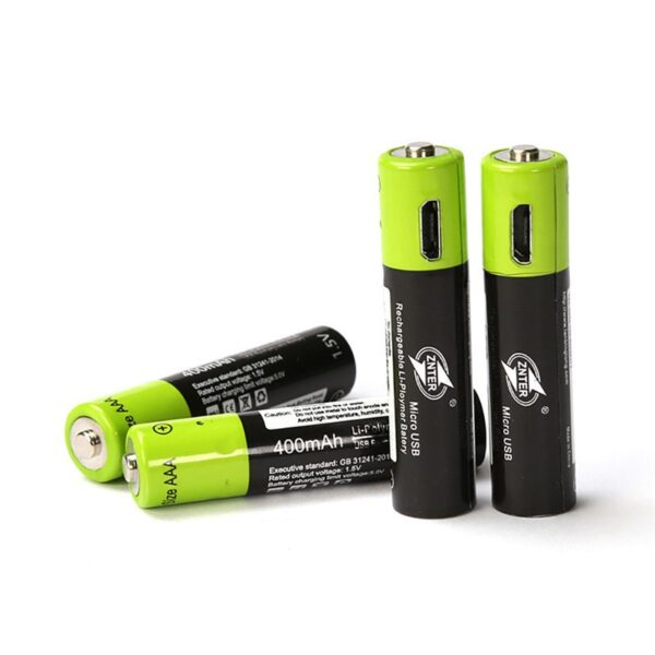 2pcs 4pcs ZNTER AAA Lithium Rechargeable Battery Accumulators 1 5V 400MAH li ion Battery Screwdriver Bateria 4