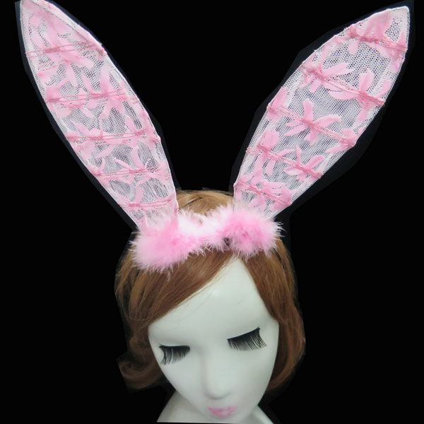 2pcs Costume accessories sexy bunny ear headband pink red for hen bachelorette event party supplies sex 1