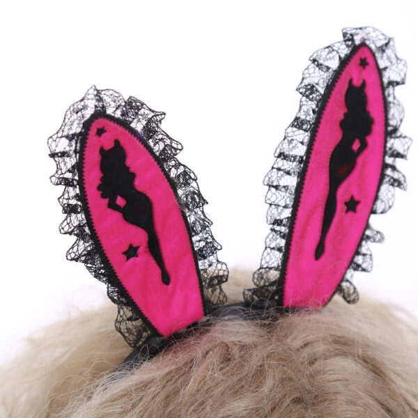 2pcs Costume accessories sexy bunny ear headband pink red for hen bachelorette event party supplies sex 3