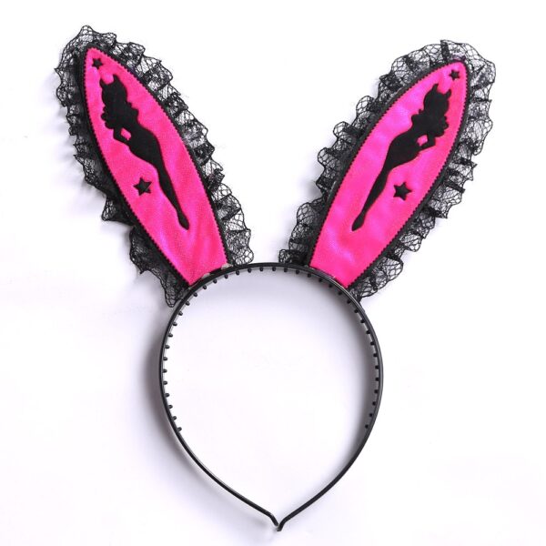 2pcs Costume accessories sexy bunny ear headband pink red for hen bachelorette event party supplies sex 4