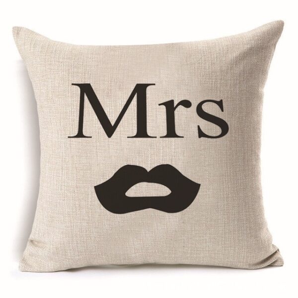 43 43cm Gugma Mr Mrs Cotton Linen Throw Pillow Cushion Cover Valentine's Day Gift Home 6.jpg 640x640 6