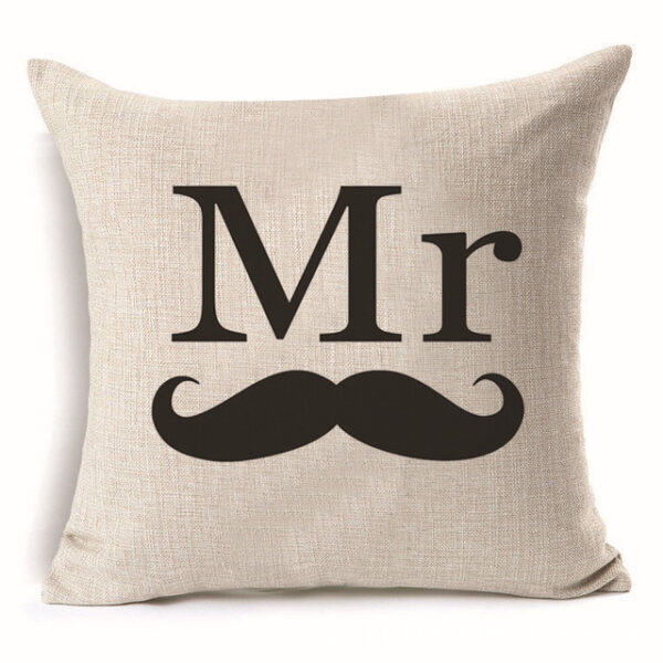 43 43cm Gugma Mr Mrs Cotton Linen Throw Pillow Cushion Cover Valentine's Day Gift Home 7.jpg 640x640 7