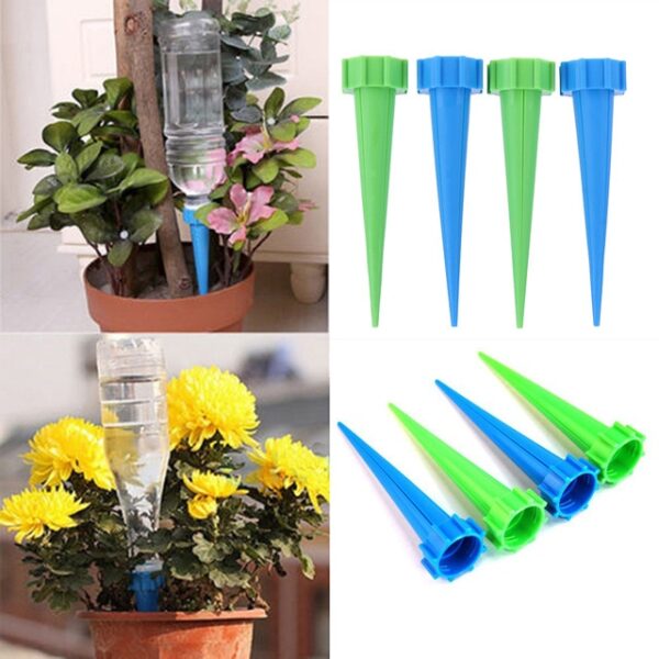 4Pcs Lot Indoor Automatic Watering Irrigation Kits System nga Houseplant Spikes Alang sa Plant Pots Flower Energy