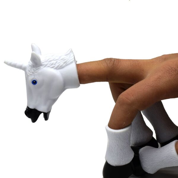 5PCS SET Flying Horse Animals Finger Means Even The Unicorn Finger Hand Puppets for Kids 2