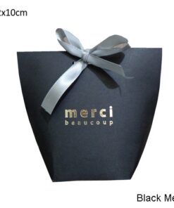 5pcs Upscale Black White Bronzing Merci Candy Bag French Thank You Wedding Favors Gift Box Package 3.jpg 640x640 3