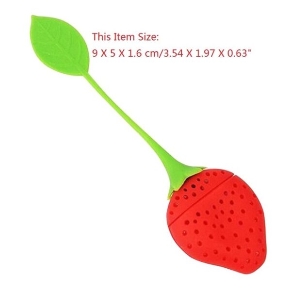 6 Colors Silicone Tea Infuser Reusable Tea Strainer Sweet Leaf with Drop Tray Novelty Tea Ball 5.jpg 640x640 5