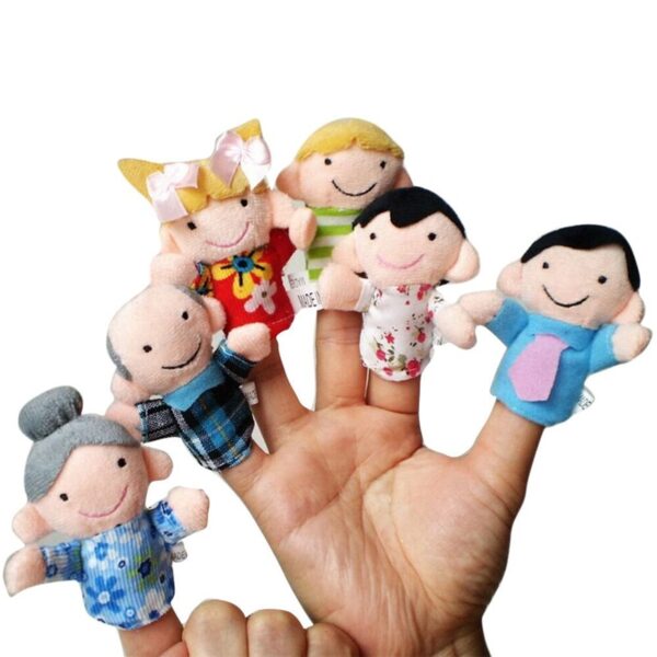 6 Pcs Anime Puppets For Kids Random Color Finger Even Storytelling Family Hand Puppet For Baby 1