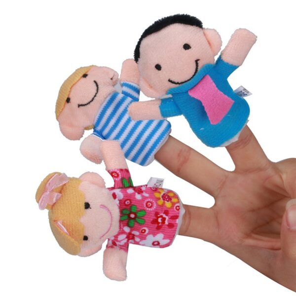 6 Pcs Anime Puppets For Kids Random Color Finger Even Storytelling Family Hand Puppet For Baby 5