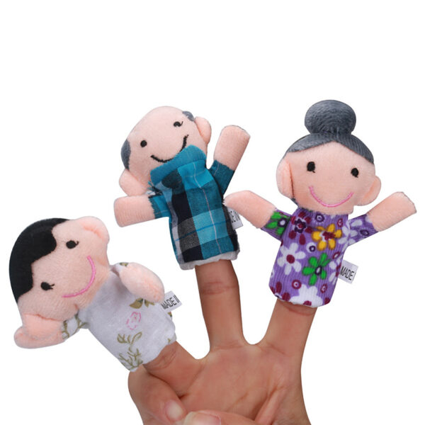 6 Pcs Anime Puppets For Kids Random Color Finger Even Storytelling Family Hand Puppet For Baby