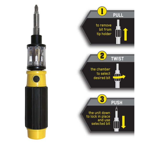 6 in 1 Screwdriver Pocket Precision Screwdriver Bit 360 Degree Twist Flexible Screwdriver Bit Hand Tool 1