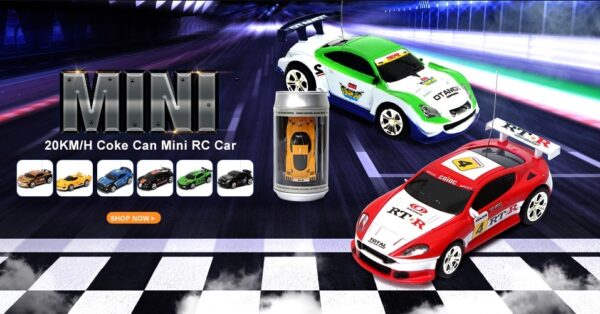 8 Colors Hot Sales 20KM H Coke Can Mini RC Car Radio Remote Control Micro Racing 3