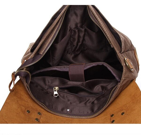 AUGUR New Fashion Men s Vintage Handbag Genuine Leather Shoulder Bag Messenger Laptop Briefcase Satchel Bag 5