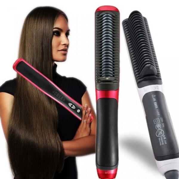 Anti static Ceramic Straightening Brush Combir hair straightener iron Pro LCD Heating Electric Ionic Fast Safe 8 768x768 1