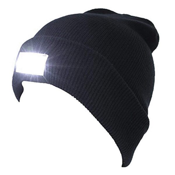 Tingdagdag sa tingtugnaw nga LED Lighted Cap Warm sa gawas sa Pangisda nga Nagdagan Knitting Woolen Hat Flash headlight sa Kamping Pagsaka