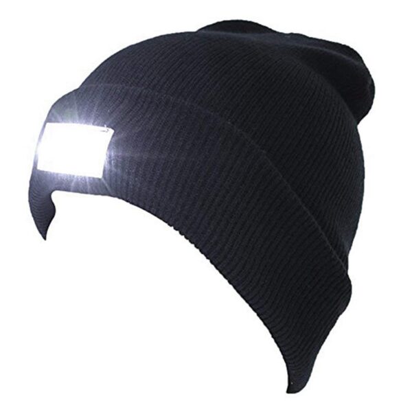 Tingtugnaw sa Tingtugnaw LED Gisiga nga Cap Warm Outdoor Fishing Running Knitting Woolen Hat Flash headlight Camping Climbing