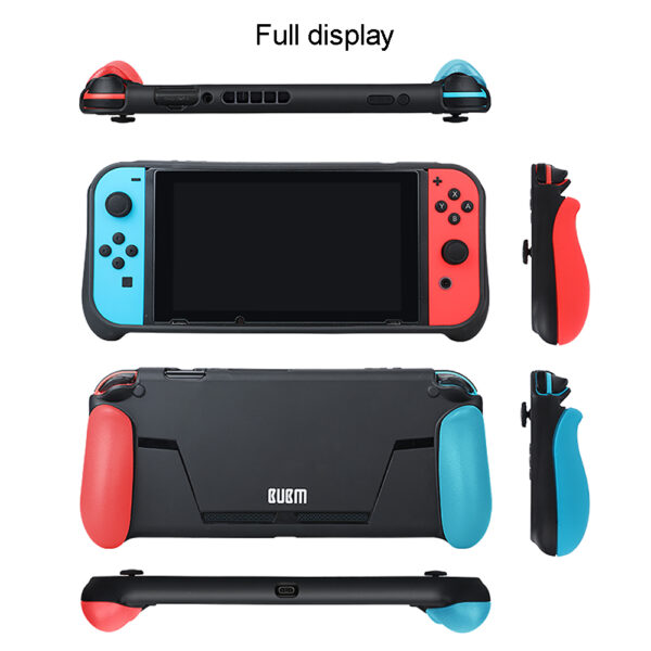 BUBM 2018 Protective Case Cover for Nintendo Switch Comfortable TPU Handle Grip with Game Card Slot 2