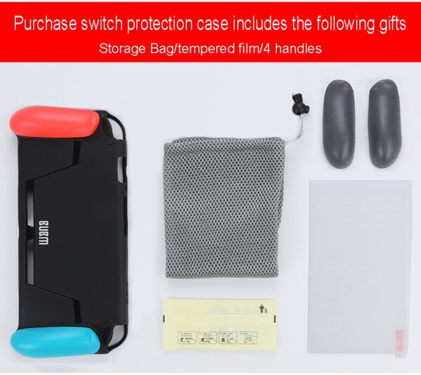 BUBM 2018 Protective Case Cover for Nintendo Switch Comfortable TPU Handle Grip with Game Card Slot 5