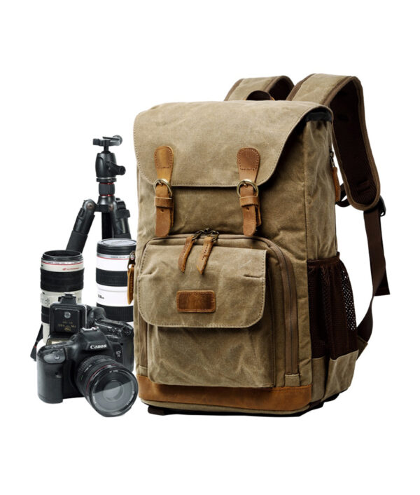 Batik toile sac de photographie étanche en plein air résistant à l'usure grand appareil Photo sac à dos hommes pour Nikon Canon 1 2