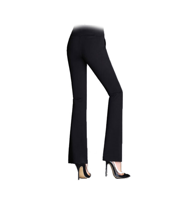 Black Office Lady Women s Micro Flare Pants Formal Solid Navy Blue High Waist Long Trousers 1 1